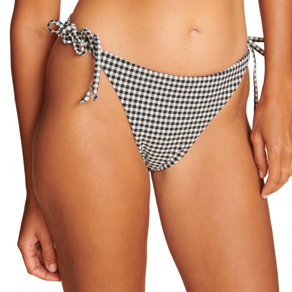 NWT Andie Swim The String Bottom Bikini Textured Gingham Size XL NEW